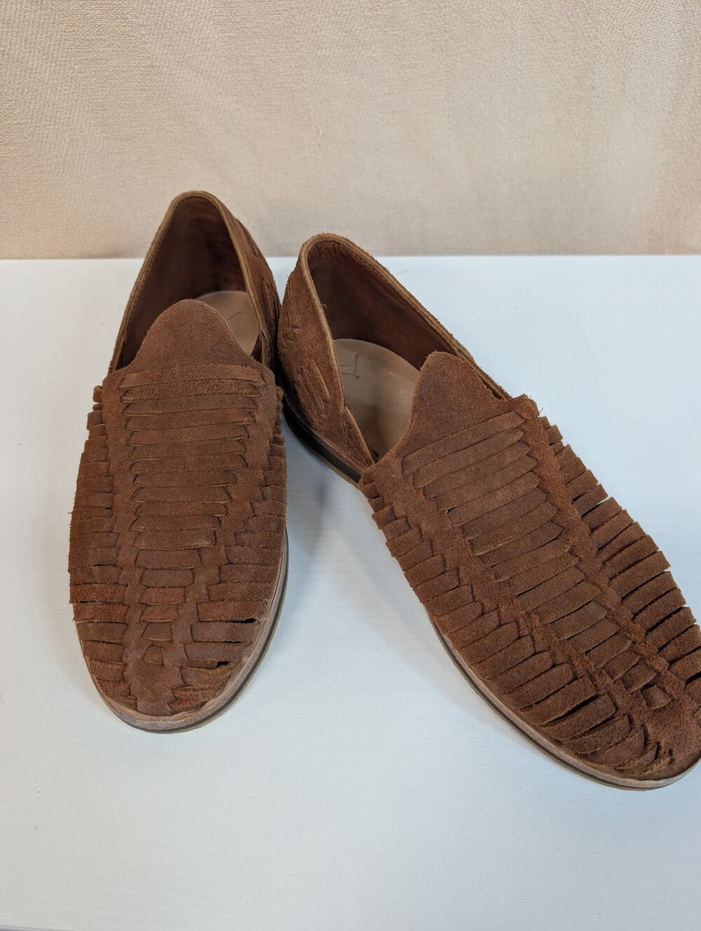Huckberry Huarache Luca Loafers Men's Size 8 Brown Handcrafted (1150)